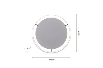 Taklampa Ritus - 58,5x5,3x58,5 cm, Antracit - Belysning - Lampor & belysning inomhus - Taklampa & takbelysning - Takplafond