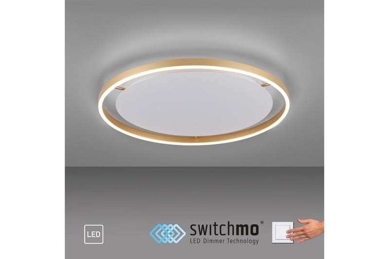 Taklampa Ritus - 58,5x5,3x58,5 cm, Matt mässing - Belysning - Lampor & belysning inomhus - Taklampa & takbelysning - Takplafond