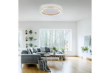 Taklampa Ritus - 58,5x5,3x58,5 cm, Matt mässing - Belysning - Lampor & belysning inomhus - Taklampa & takbelysning - Takplafond