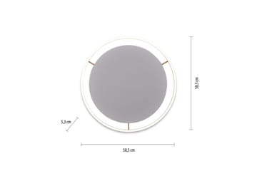 Taklampa Ritus - 58,5x5,3x58,5 cm, Matt mässing - Belysning - Lampor & belysning inomhus - Taklampa & takbelysning - Takplafond