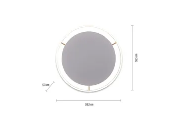 Taklampa Ritus - 58,5x5,3x58,5 cm, Matt mässing - Belysning - Lampor & belysning inomhus - Taklampa & takbelysning - Takplafond