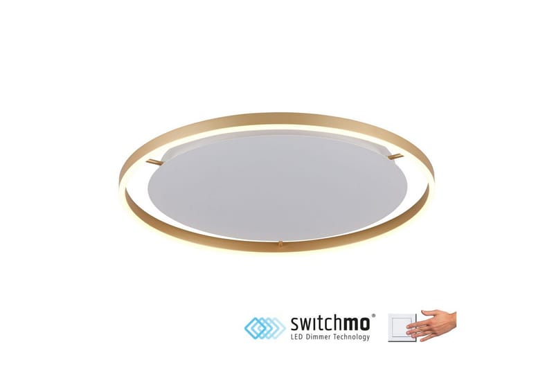 Taklampa Ritus - 58,5x5,3x58,5 cm, Matt mässing - Belysning - Lampor & belysning inomhus - Taklampa & takbelysning - Takplafond