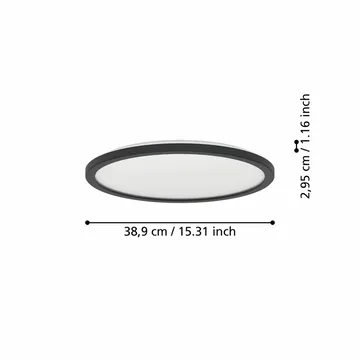 Taklampa Rovito Svart - 38,9 cm - Belysning - Lampor & belysning inomhus - Taklampa & takbelysning - Takplafond