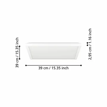 Taklampa Rovito Vit - 39 cm - Belysning - Lampor & belysning inomhus - Taklampa & takbelysning - Takplafond