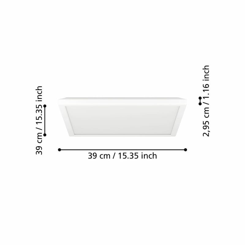 Taklampa Rovito Vit - 39 cm - Belysning - Lampor & belysning inomhus - Taklampa & takbelysning - Takplafond