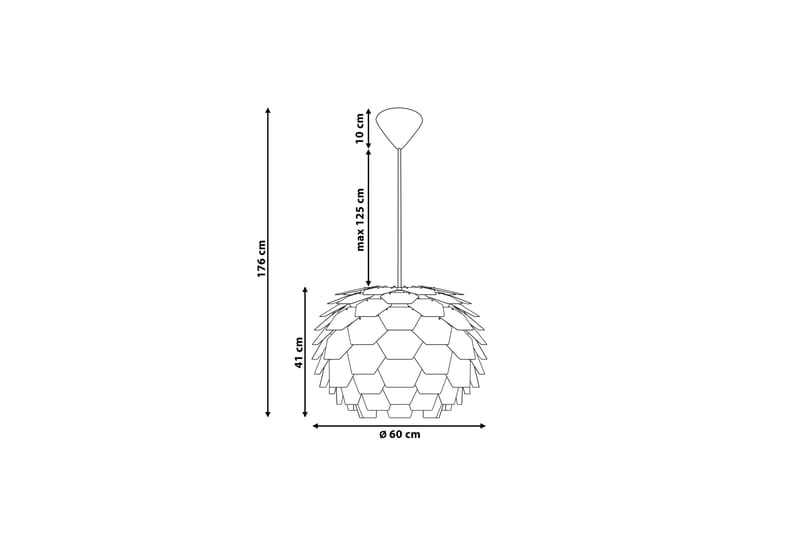 Taklampa Segre 60 cm - Grå - Belysning - Lampor & belysning inomhus - Taklampa & takbelysning - Kökslampa & taklampa kök