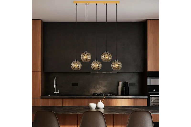 Taklampa Silen trippel guld - Guld - Belysning - Lampor & belysning inomhus - Taklampa & takbelysning - Kökslampa & taklampa kök