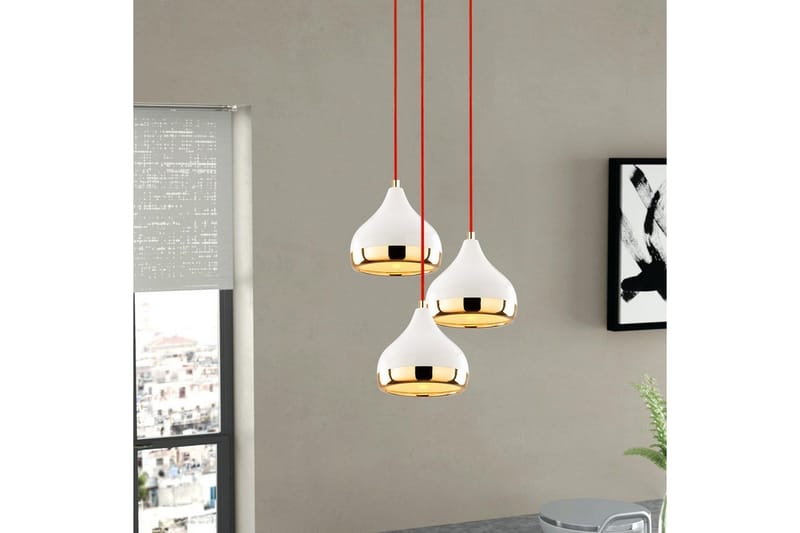 Taklampa Sood Vit / Röd / Rany - Vit / Röd / Rany - Belysning - Lampor & belysning inomhus - Taklampa & takbelysning - Kökslampa & taklampa kök