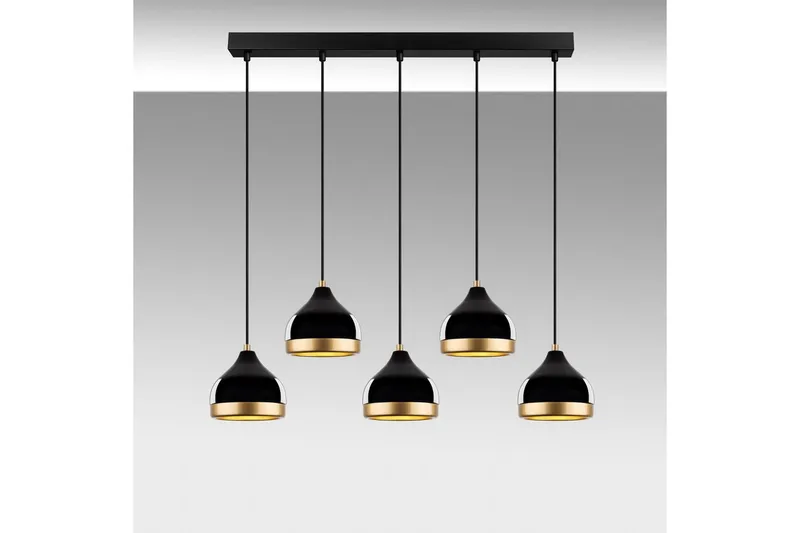 Taklampa Soodni Fem Horisontell Svart - Svart - Belysning - Lampor & belysning inomhus - Taklampa & takbelysning - Kökslampa & taklampa kök