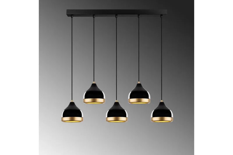 Taklampa Soodni Fem Horisontell Svart - Svart - Belysning - Lampor & belysning inomhus - Taklampa & takbelysning - Kökslampa & taklampa kök