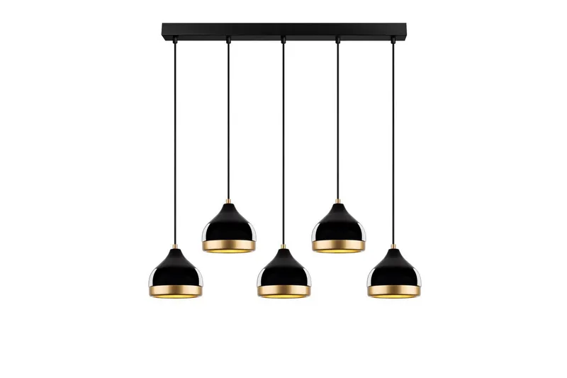 Taklampa Soodni Fem Horisontell Svart, Svart