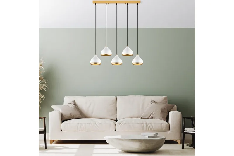 Taklampa Soodni Fem Horisontell Vit - Vit - Belysning - Lampor & belysning inomhus - Taklampa & takbelysning - Kökslampa & taklampa kök