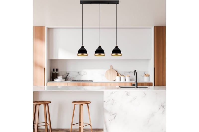 Taklampa Soodni Tre Horisont Svart - Svart - Belysning - Lampor & belysning inomhus - Taklampa & takbelysning - Kökslampa & taklampa kök