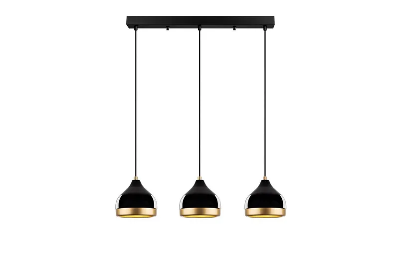 Taklampa Soodni Tre Horisont Svart, Svart