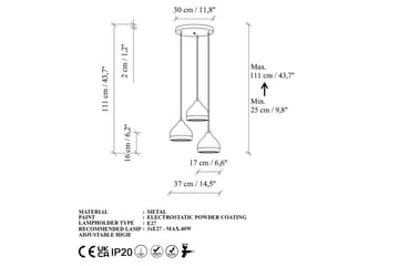 Taklampa Soodni Tre Sufia Vit - Vit - Belysning - Lampor & belysning inomhus - Taklampa & takbelysning - Kökslampa & taklampa kök