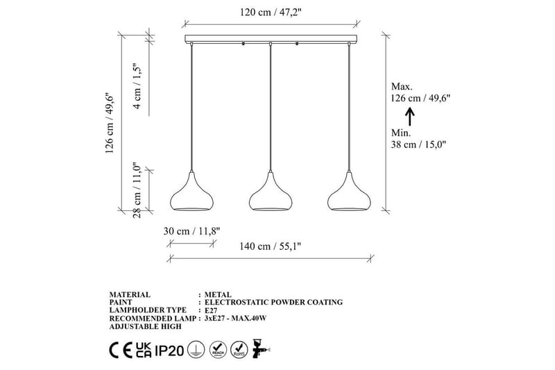Taklampa Sorna Svart - Svart - Belysning - Lampor & belysning inomhus - Taklampa & takbelysning - Kökslampa & taklampa kök