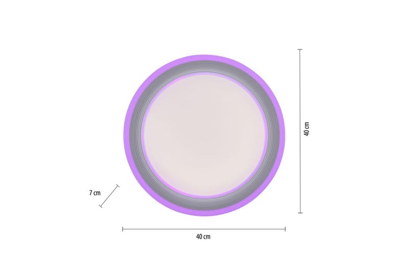 Taklampa Spheric - 40x8,5x40 cm - Belysning - Lampor & belysning inomhus - Taklampa & takbelysning - Takplafond