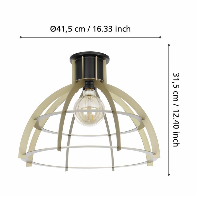 Taklampa Stillington - Svart/Guld - Belysning - Lampor & belysning inomhus - Taklampa & takbelysning - Takplafond