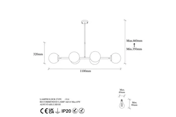 Taklampa Subin Vintage 110 x 40 x 66 cm - 110 x 40 x 66 cm - Belysning - Lampor & belysning inomhus - Taklampa & takbelysning - Kökslampa & taklampa kök