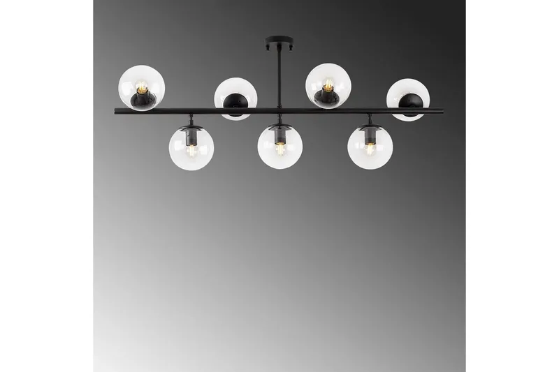 Taklampa Subin Platt Svart / Transparent - Svart / Transparent - Belysning - Lampor & belysning inomhus - Taklampa & takbelysning - Takplafond