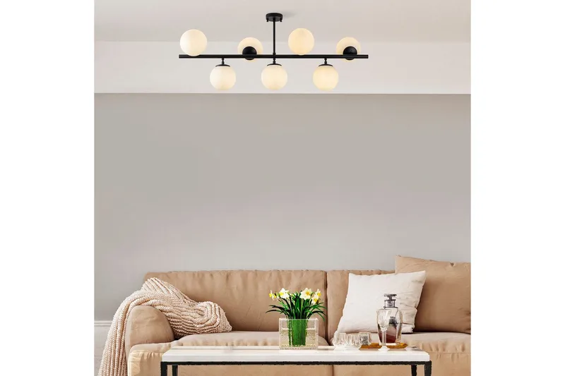 Taklampa Subin Platt Svart / Vit - Svart / Vit - Belysning - Lampor & belysning inomhus - Taklampa & takbelysning - Kökslampa & taklampa kök