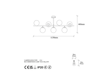Taklampa Subin Platt Svart / Vit - Svart / Vit - Belysning - Lampor & belysning inomhus - Taklampa & takbelysning - Kökslampa & taklampa kök