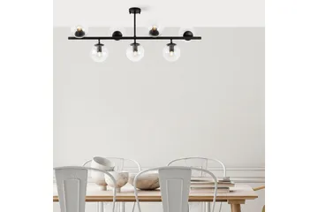 Taklampa Subin Platt Svart / Transparent - Svart / Transparent - Belysning - Lampor & belysning inomhus - Taklampa & takbelysning - Takplafond