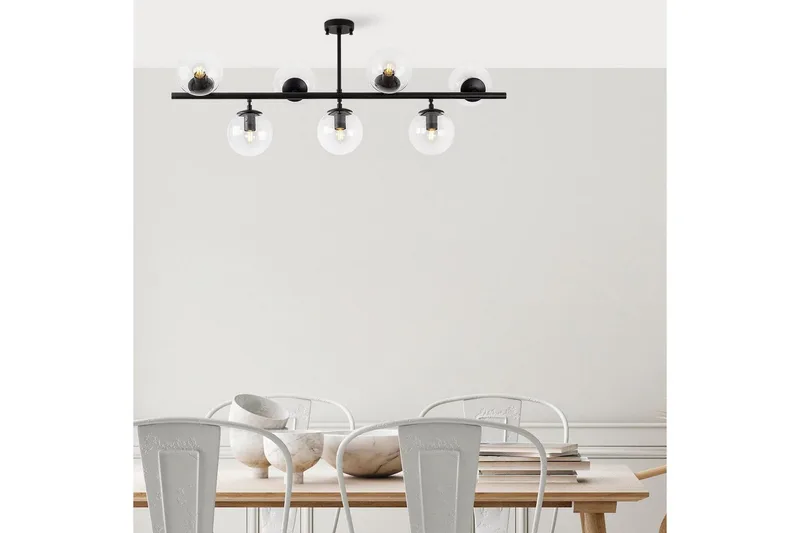 Taklampa Subin Platt Svart / Transparent - Svart / Transparent - Belysning - Lampor & belysning inomhus - Taklampa & takbelysning - Takplafond