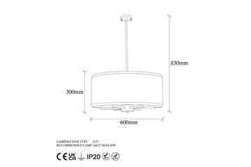 Taklampa Talra Vintage - 60 x 60 x 83 cm - Belysning - Lampor & belysning inomhus - Taklampa & takbelysning - Kökslampa & taklampa kök