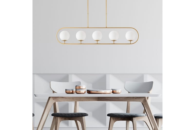 Taklampa Thalara Glansig Rany Fem sockel - Guld - Belysning - Lampor & belysning inomhus - Taklampa & takbelysning - Kökslampa & taklampa kök