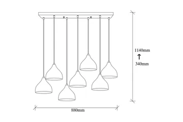 Taklampa Thela Seven Svart - Svart - Belysning - Lampor & belysning inomhus - Taklampa & takbelysning - Kökslampa & taklampa kök