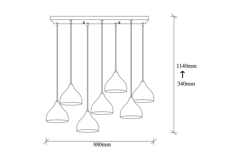 Taklampa Thela Seven Svart - Svart - Belysning - Lampor & belysning inomhus - Taklampa & takbelysning - Kökslampa & taklampa kök