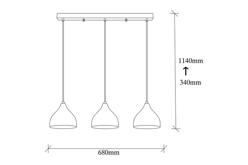 Taklampa Thela Triple Svart - Svart - Belysning - Lampor & belysning inomhus - Taklampa & takbelysning - Kökslampa & taklampa kök
