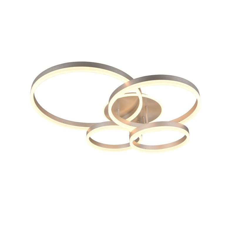 Taklampa TRIO Drake, Borstad Stål