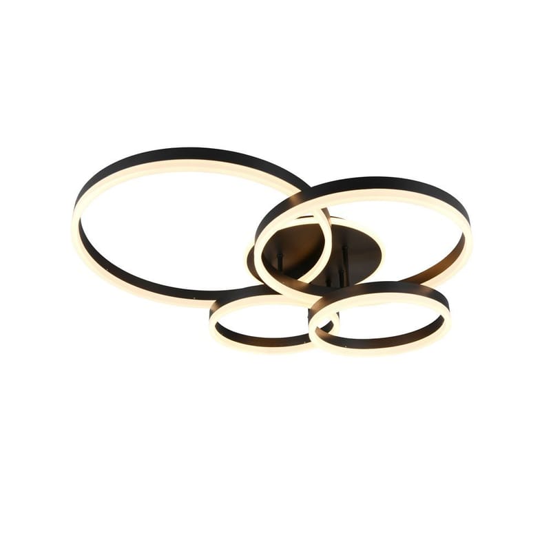 Taklampa TRIO Drake, Mattsvart