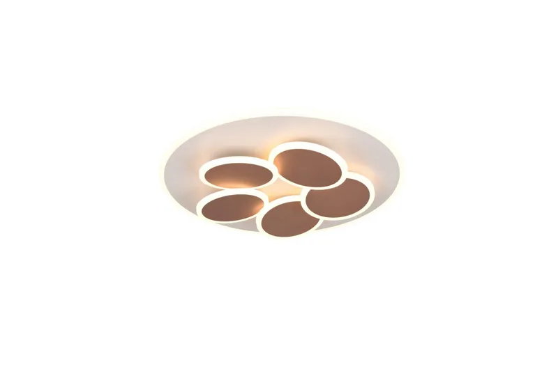 Taklampa TRIO Mandala Varm grå/kaffebrun, Varm grå/kaffebrun