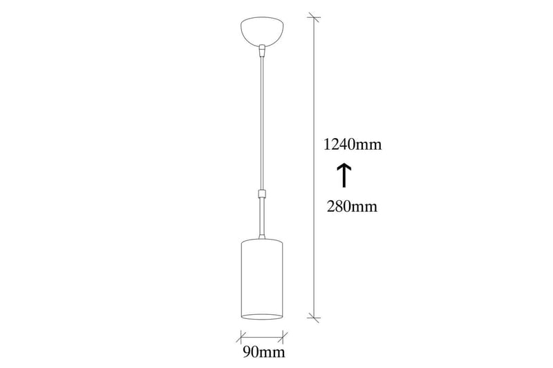Taklampa Tyrel Rany / Svart Enkeluttag - Enkeluttag - Belysning - Lampor & belysning inomhus - Taklampa & takbelysning - Kökslampa & taklampa kök
