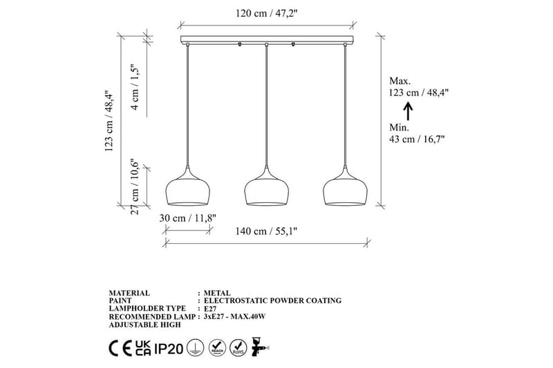 Taklampa Valen Svart - Svart - Belysning - Lampor & belysning inomhus - Taklampa & takbelysning - Kökslampa & taklampa kök