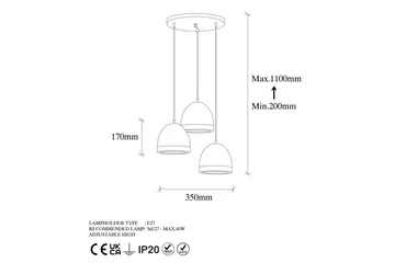 Taklampa Venor Rund Vintage - Koppar - Belysning - Lampor & belysning inomhus - Taklampa & takbelysning - Kökslampa & taklampa kök