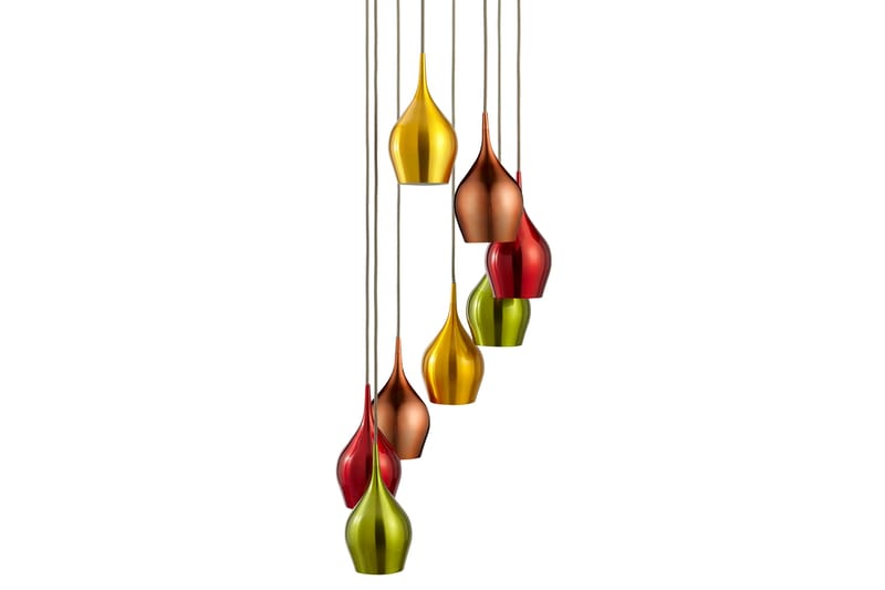 Taklampa Vibrant 8L Röd/Grön/Guld/Koppar - Hall lampa - Taklampa & takbelysning - Fönsterlampa - Pendellampa & hänglampa - Kökslampa & taklampa kök - Taklampa vardagsrum - Fönsterlampa hängande - Taklampa sovrum