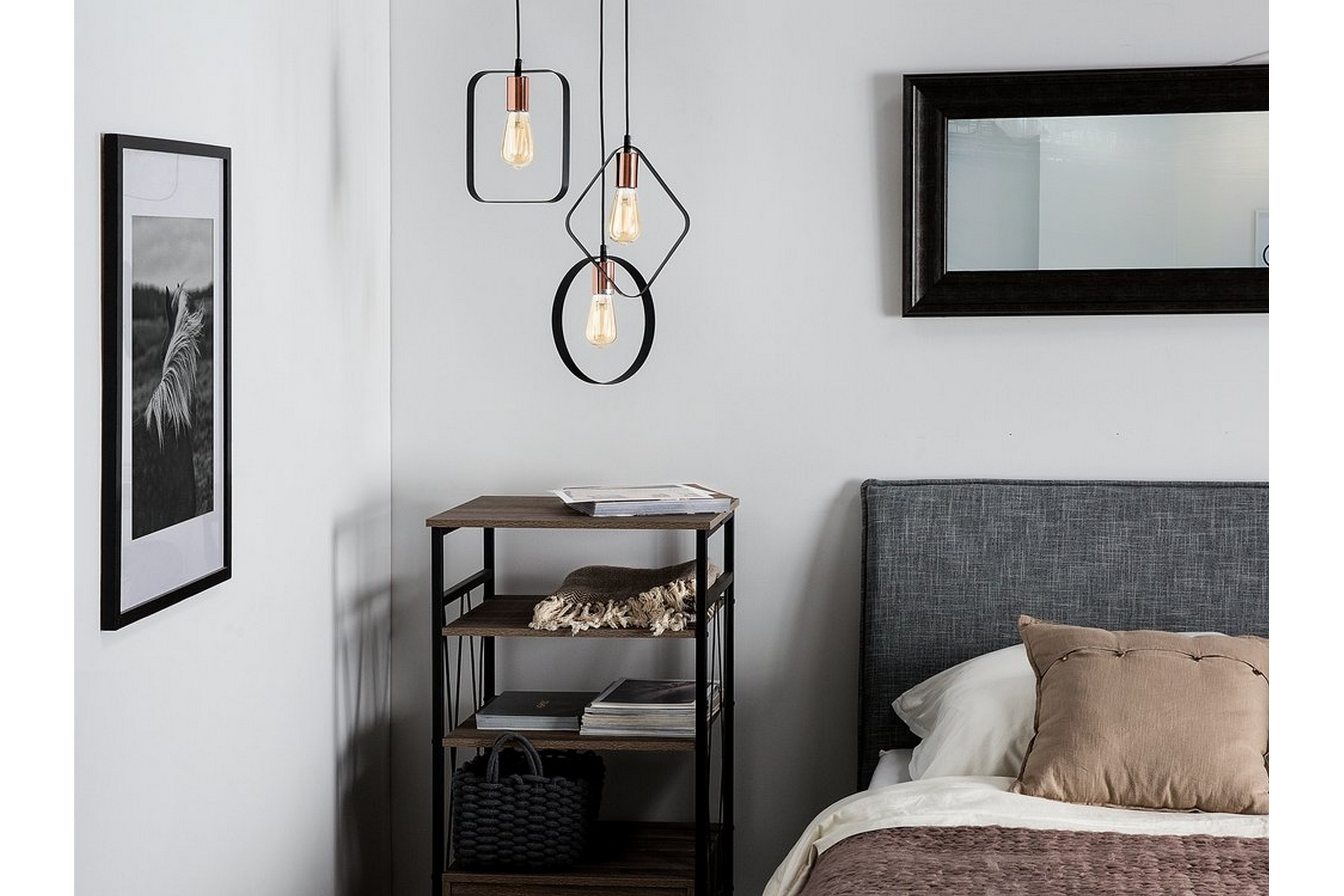 Taklampa Vomano 25 cm Svart