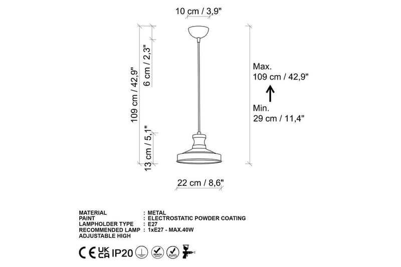 Taklampa Westglen Gold - Guld - Belysning - Lampor & belysning inomhus - Taklampa & takbelysning - Kökslampa & taklampa kök