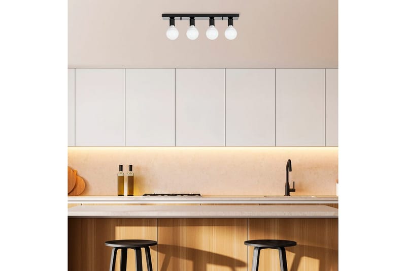 Taklampa Wostra Svart / Vit - Svart / Vit - Belysning - Lampor & belysning inomhus - Taklampa & takbelysning - Takplafond