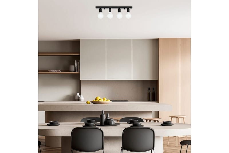 Taklampa Wostra Svart / Vit - Svart / Vit - Belysning - Lampor & belysning inomhus - Taklampa & takbelysning - Takplafond