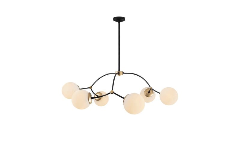 Taklampa Yenda Vit / Svart, Svart/Vit