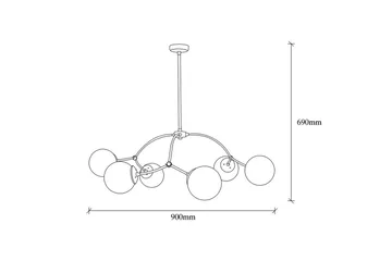 Taklampa Yenda Vit / Svart - Svart/Vit - Belysning - Lampor & belysning inomhus - Taklampa & takbelysning - Kökslampa & taklampa kök