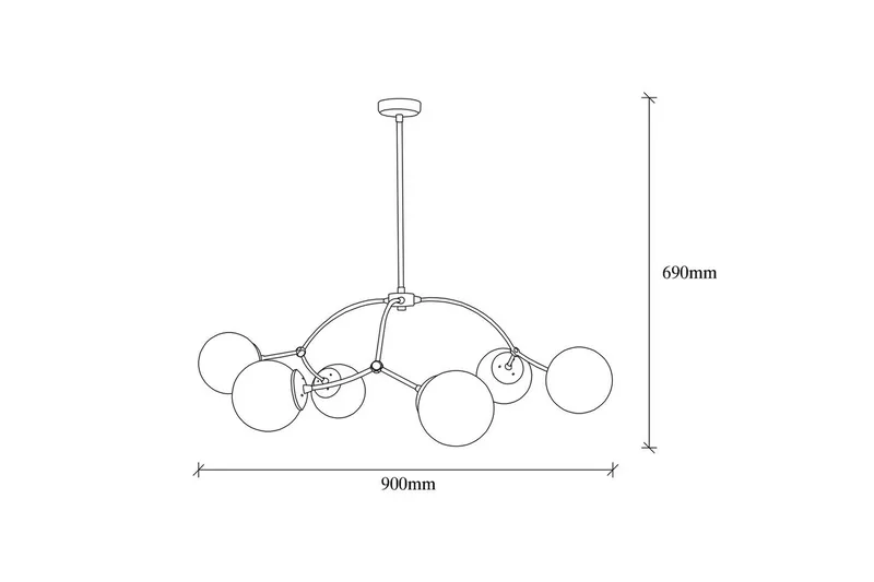Taklampa Yenda Vit / Svart - Svart/Vit - Belysning - Lampor & belysning inomhus - Taklampa & takbelysning - Kökslampa & taklampa kök