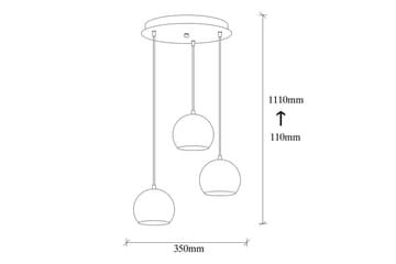 Taklampa Zana Vintage Jaromere Tre - Guld - Belysning - Lampor & belysning inomhus - Taklampa & takbelysning - Kökslampa & taklampa kök