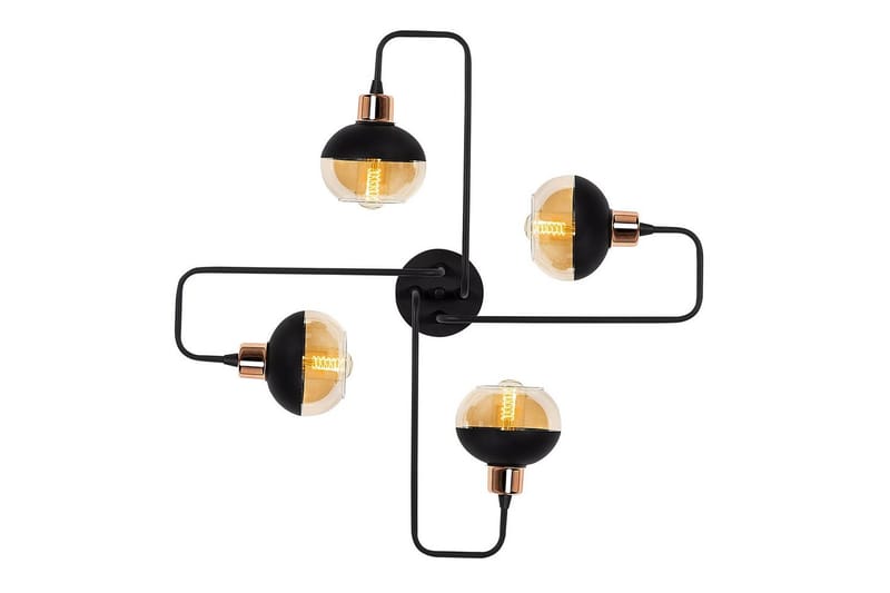 Taklampa Zarethia Svart / Koppar - Koppar/Svart - Belysning - Lampor & belysning inomhus - Taklampa & takbelysning - Takplafond