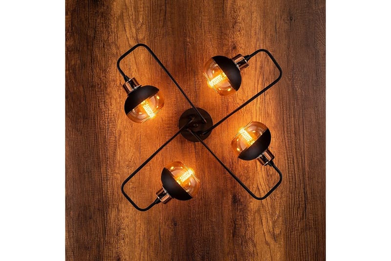 Taklampa Zarethia Svart / Koppar - Koppar/Svart - Belysning - Lampor & belysning inomhus - Taklampa & takbelysning - Takplafond